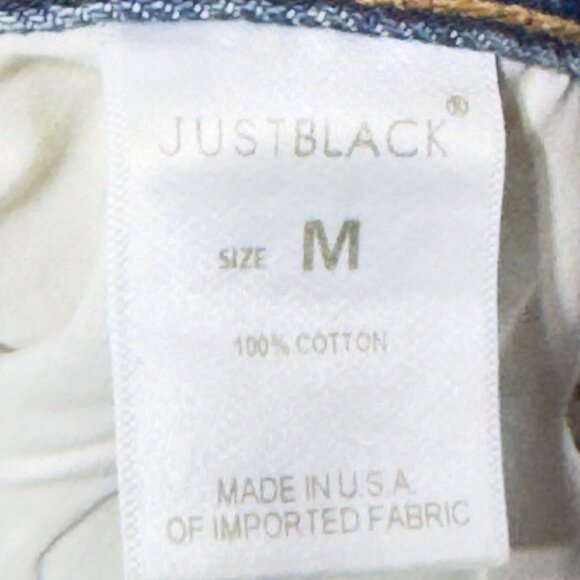 JUST BLACK Women’s Jean Shorts Denim Classic 5 Pocket Frayed Medium Wash Size M - Picture 8 of 11